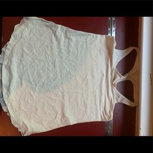 Cream racer back tank